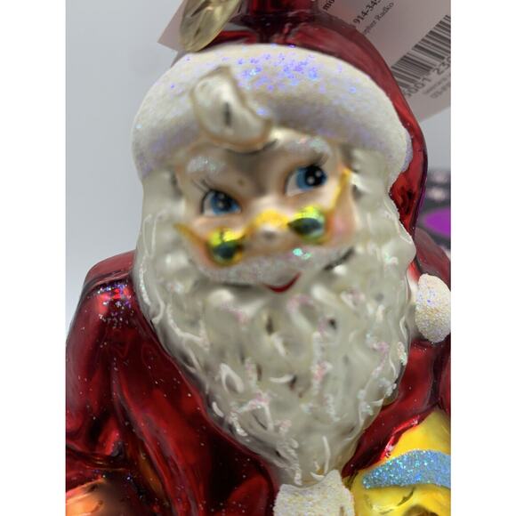 Vtg Radko Exclusive Design Christmas Ornament "SANTA'S VISIT" OG Box Hang Tag - Picture 8 of 9